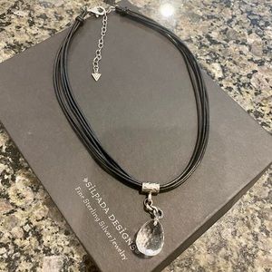 Silpada Black Leather Necklace